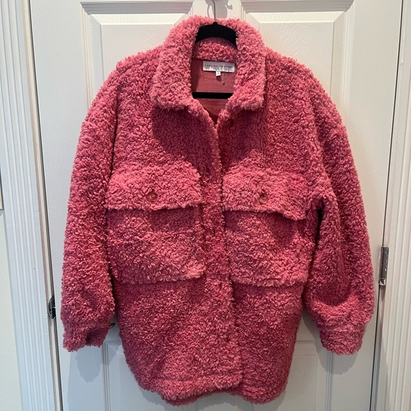 English Factory Jackets & Coats Pink Sherpa Jacket Poshmark